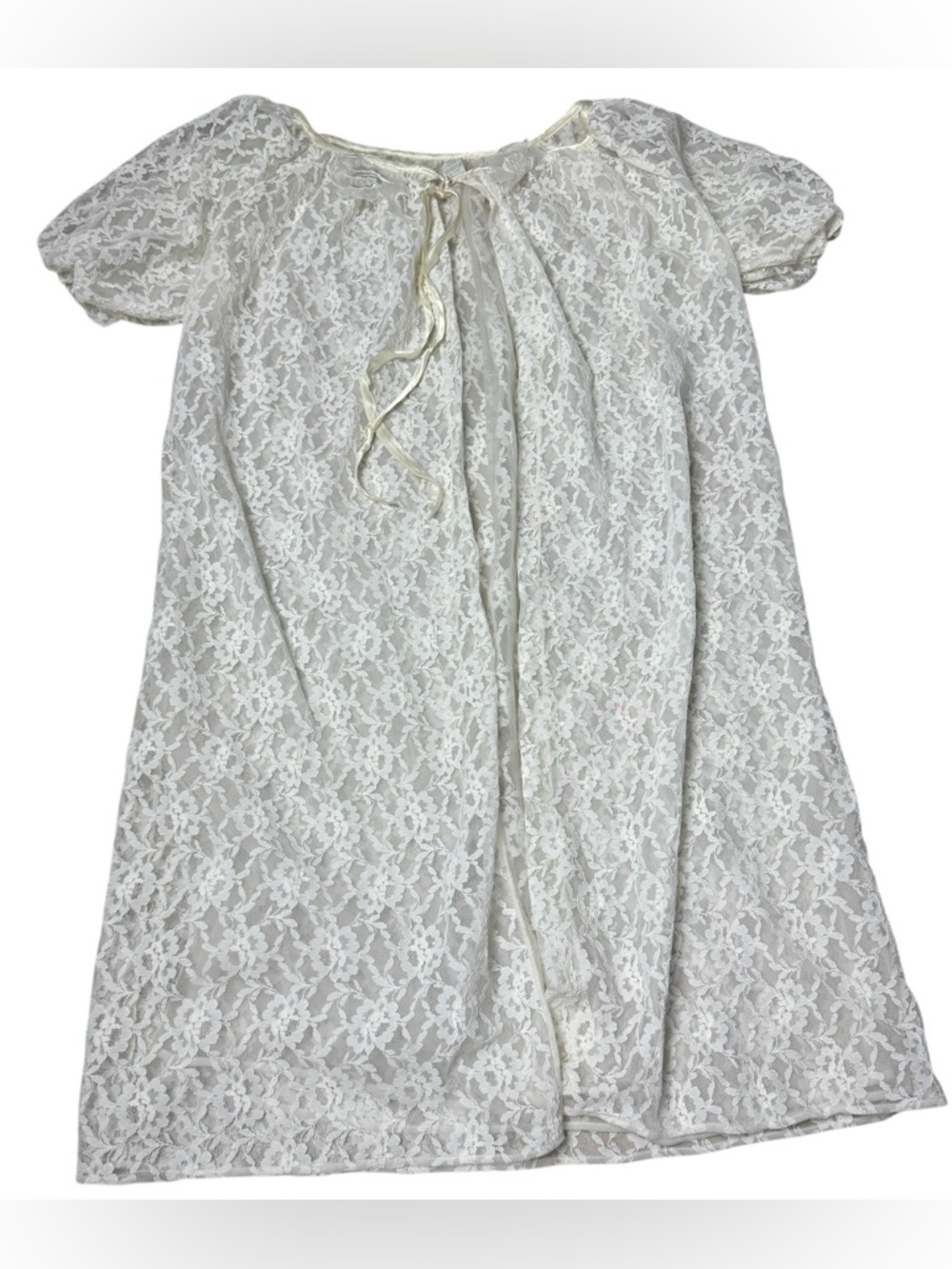 Vintage 70's lace robe peignoir robe